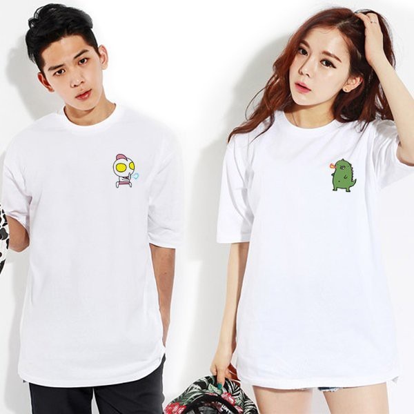 MYSTIQUE.ID-BAJU KAOS COUPLE ULTRADINO T-SHIRT LUCU DAN AESTHETIC