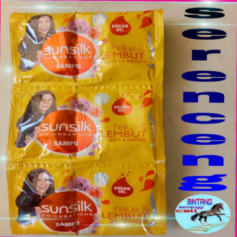 shampo sunsilk sachet kuning 1 renceng