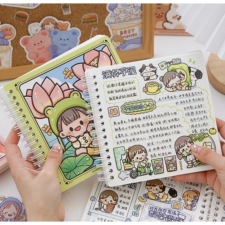 DODOJAM Buku Tulis Jurnaling Aesthetic Notebook Hardcover Mini - TLD49