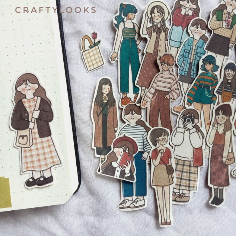 

GIRL/BOY STICKER 10Pcs LUCU MURAH