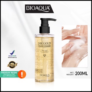 ★ BB ★ BIOAQUA Face Wash 24K Gold Facial Cleanser Pembersih Wajah 200ml - BIO AQUA 【BPOM】