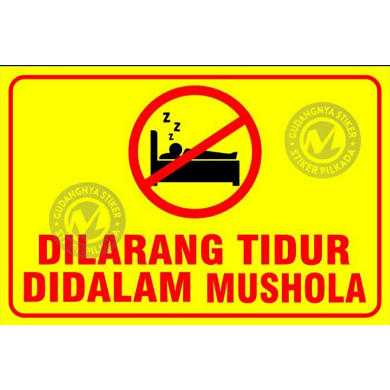 Jual Stiker Vinyl Dilarang Tidur Didalam Mushollah X Cm Shopee Indonesia