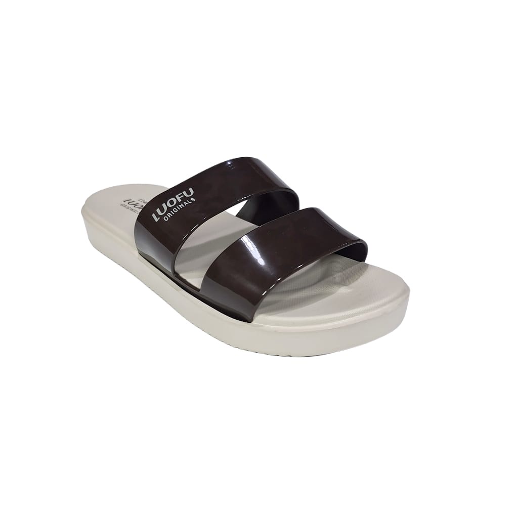 jelly sandal wanita slop ban 2 luofu karet import sendal cewek E7199A1-B2KB