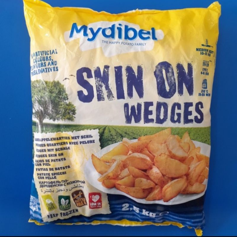

Mydible Skin On Wedges 2.5kg | Kentang Goreng | Kentang Wedges