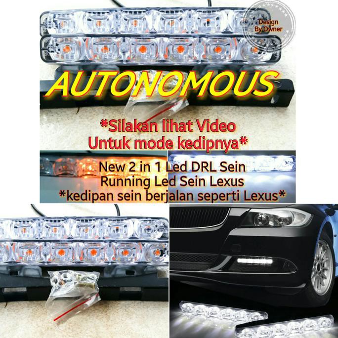 PRODUK BARU NEW 2 IN 1 LAMPU LED DRL SEIN RUNNING LED MODEL LEXUS UNIVERSAL , L4....