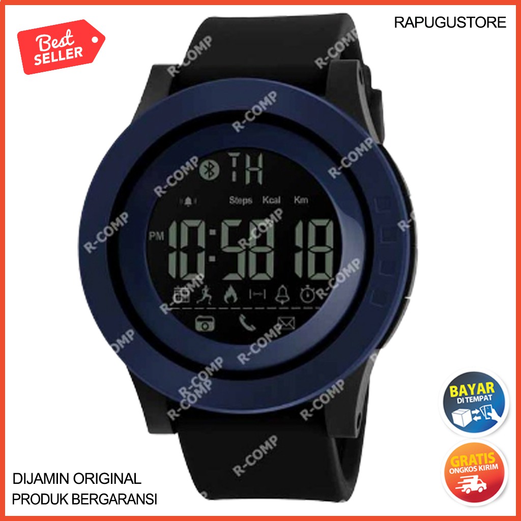 SKMEI Jam Tangan Olahraga Smartwatch Bluetooth - 1255 - Biru L3E5