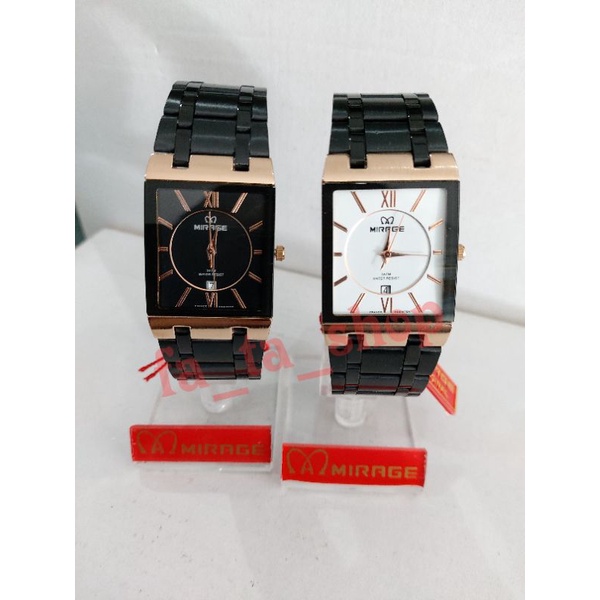 Jam Tangan Mirage Original Segi 7908M Pria Tanggal