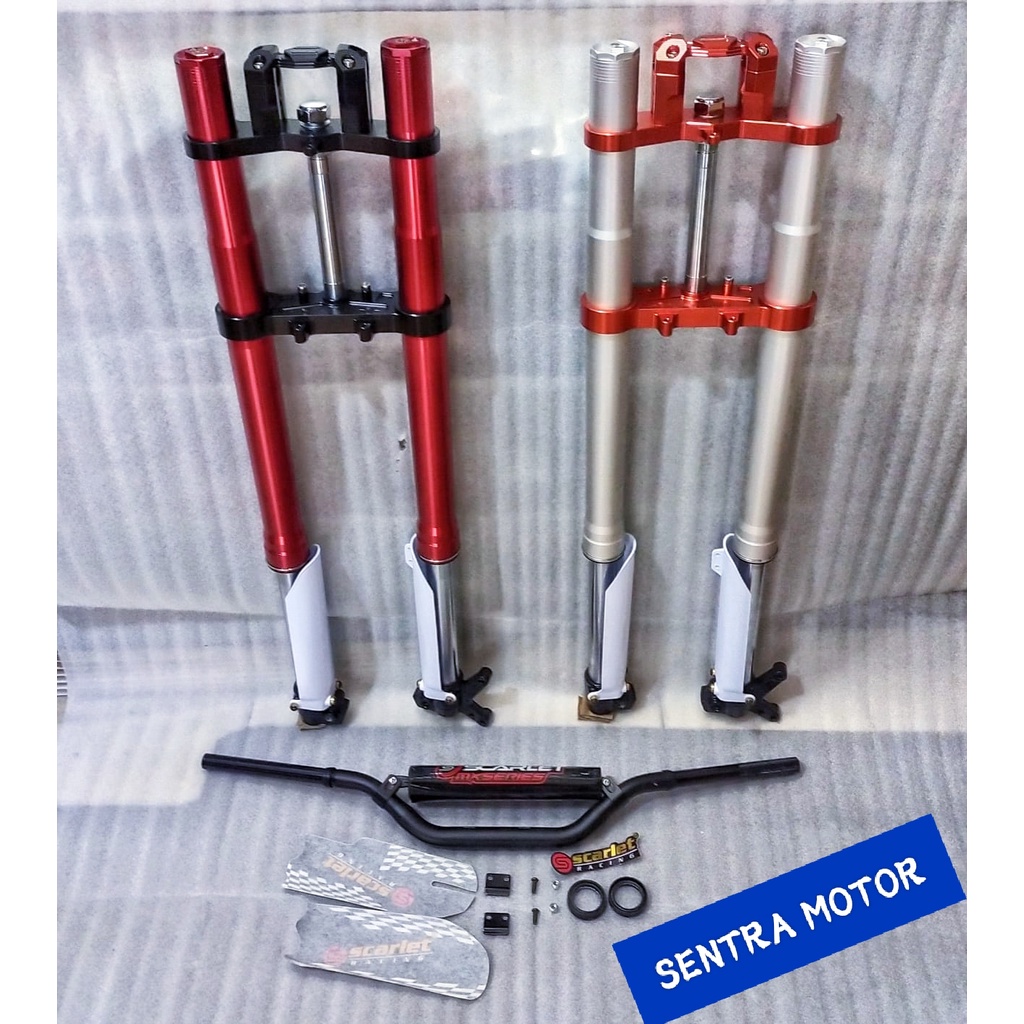 Up Side Down KLX 150 Scarlet Full CNC Plus Stang USD KLX 150 Scarlet MX Series Full CNC PNP Plus Sta