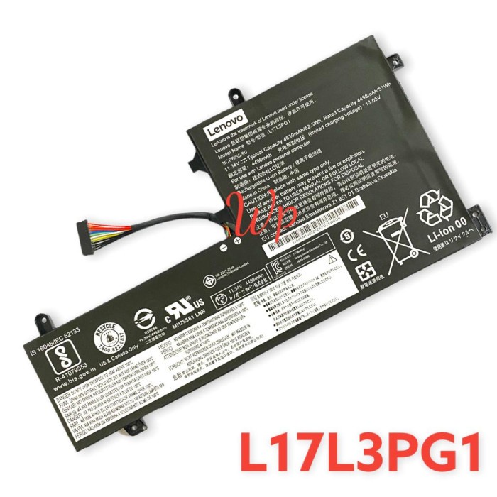 Baterai Laptop Lenovo Y530 Y530 15ICH Y7000 Y7000P L17C3PG1 L17L3PG1