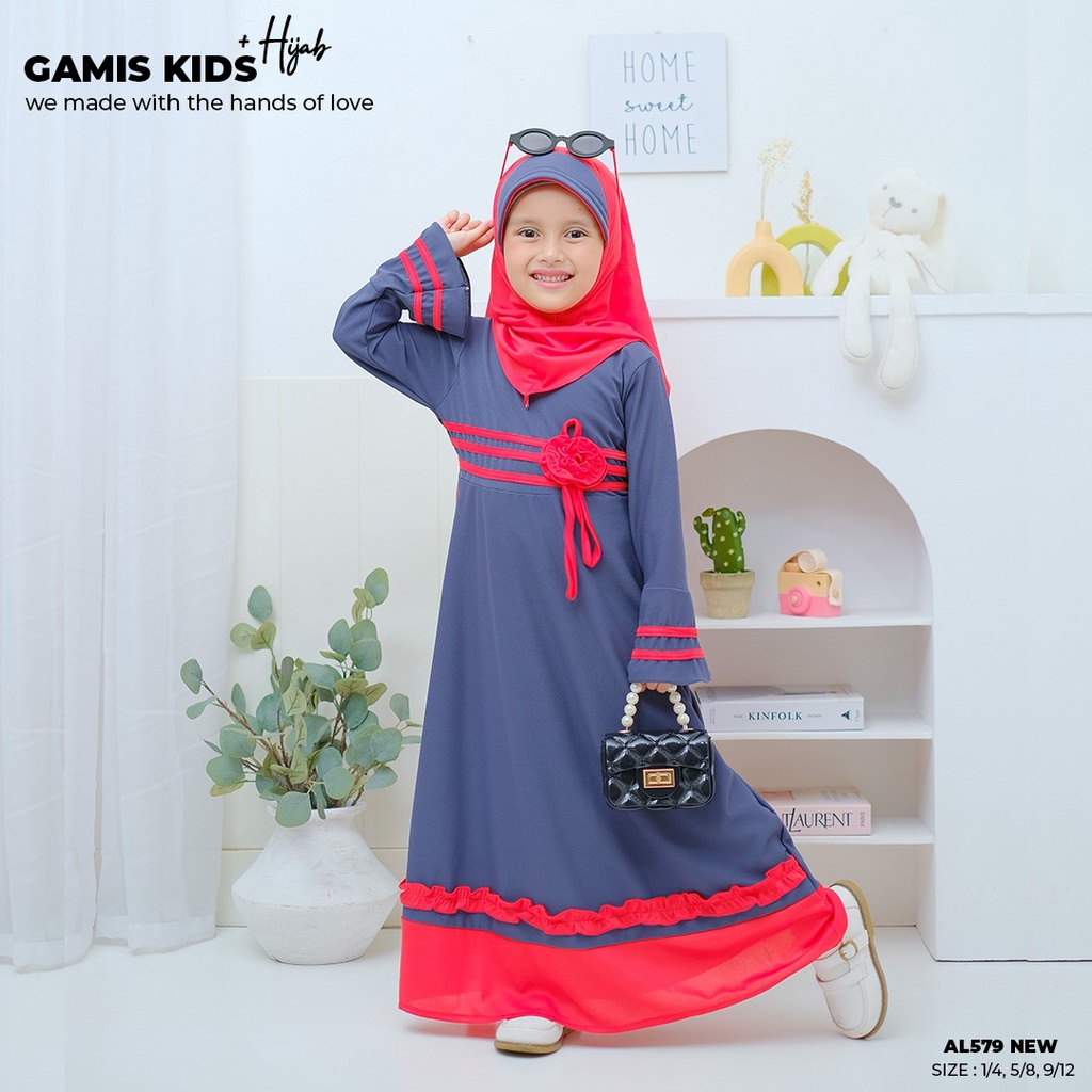 Gamis Anak Perempuan Baju Muslim Anak Perempuan 3 - 8 Tahun