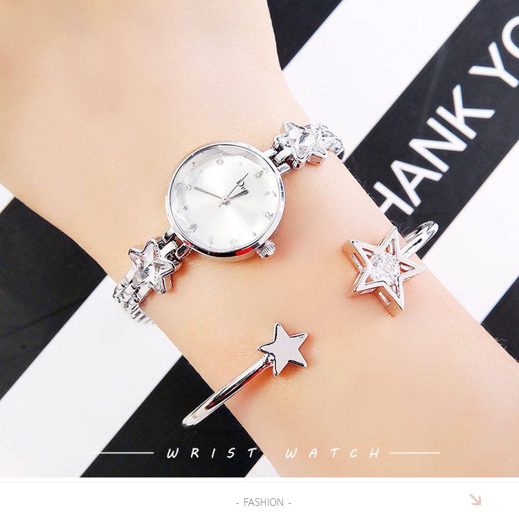 Jam Tangan Diamond Analog l Watch - Jam Tangan Wanita Fashion -Gelang bintang W193