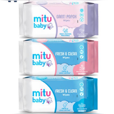 Mitu Baby Wipes Tisu Basah Fresh n Clean 50s