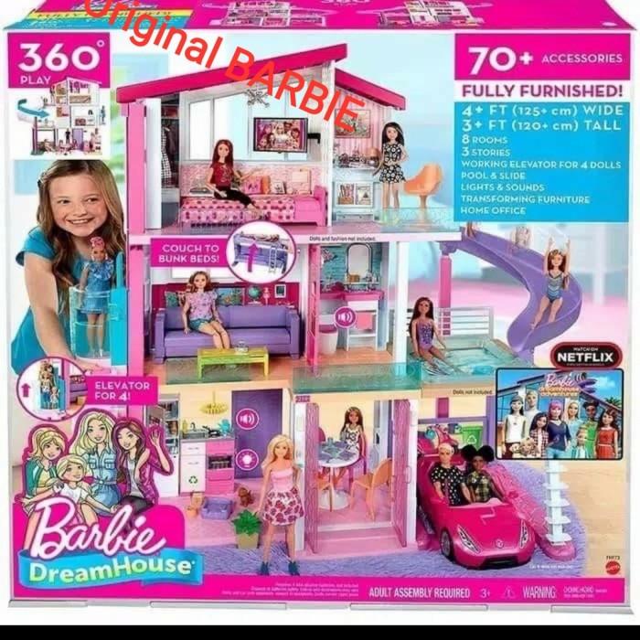 Jual Rumah Boneka Barbie Dreamhouse 3 Lantai - Original Barbie Mattel ...