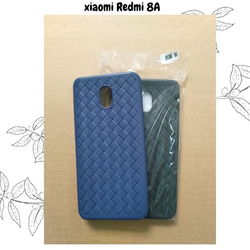 Case Xiaomi Redmi 8A Softcase Woven Anyaman Tenun - Free Tempered Glass