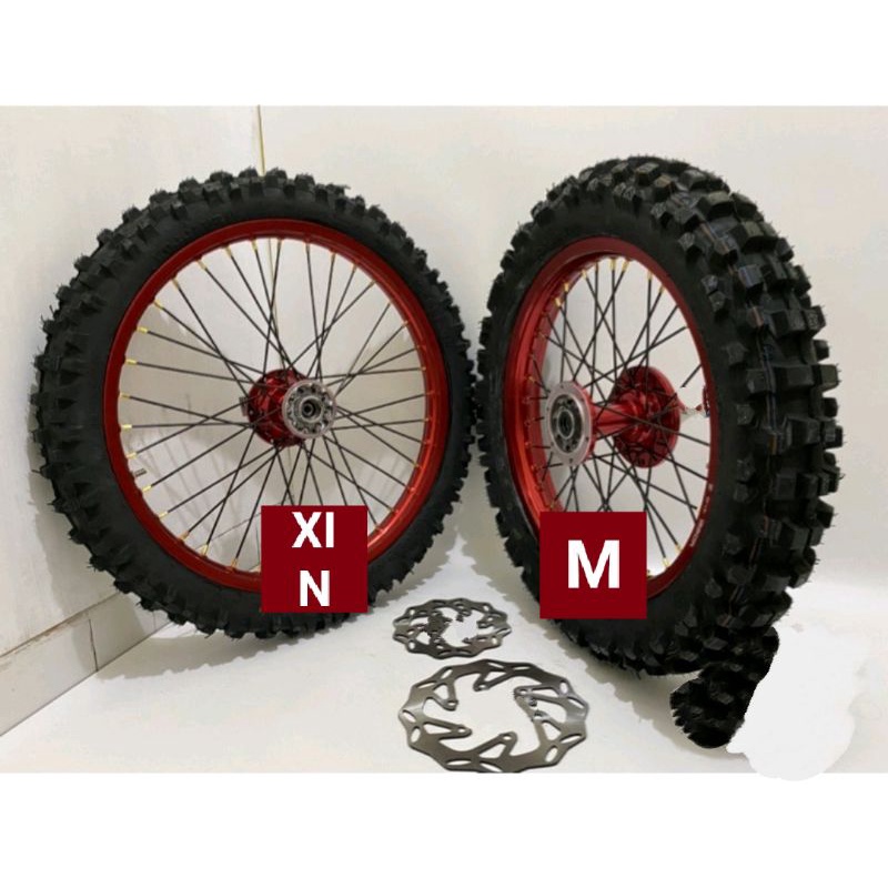 PAKET Velg KLX 150 CRF WR 155 Ring 16 19 - 18 21 Plus Ban - Paketan Velg Cross Trail KLX150 16 19 18