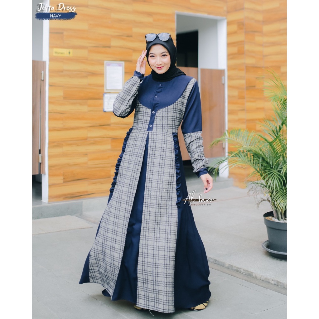 GAMIS JELITA KOTAK BY ALFARO muslimah fashion baju muslim modis hits terbaru