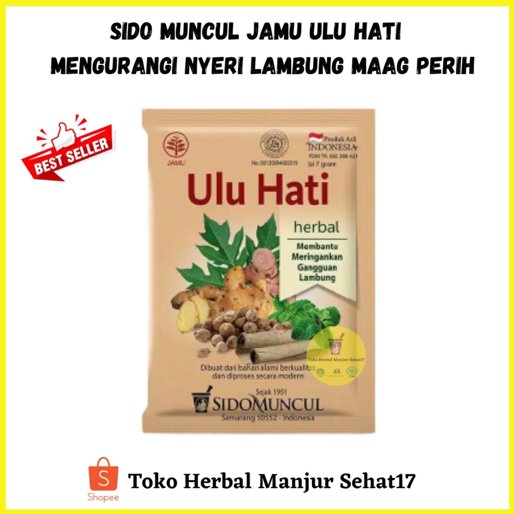 

Jamu Sidomuncul Ulu Hati Original Isi 10 Sachet / Jamu Ulu Hati / Mengurangi Nyeri Lambung Maag Perih