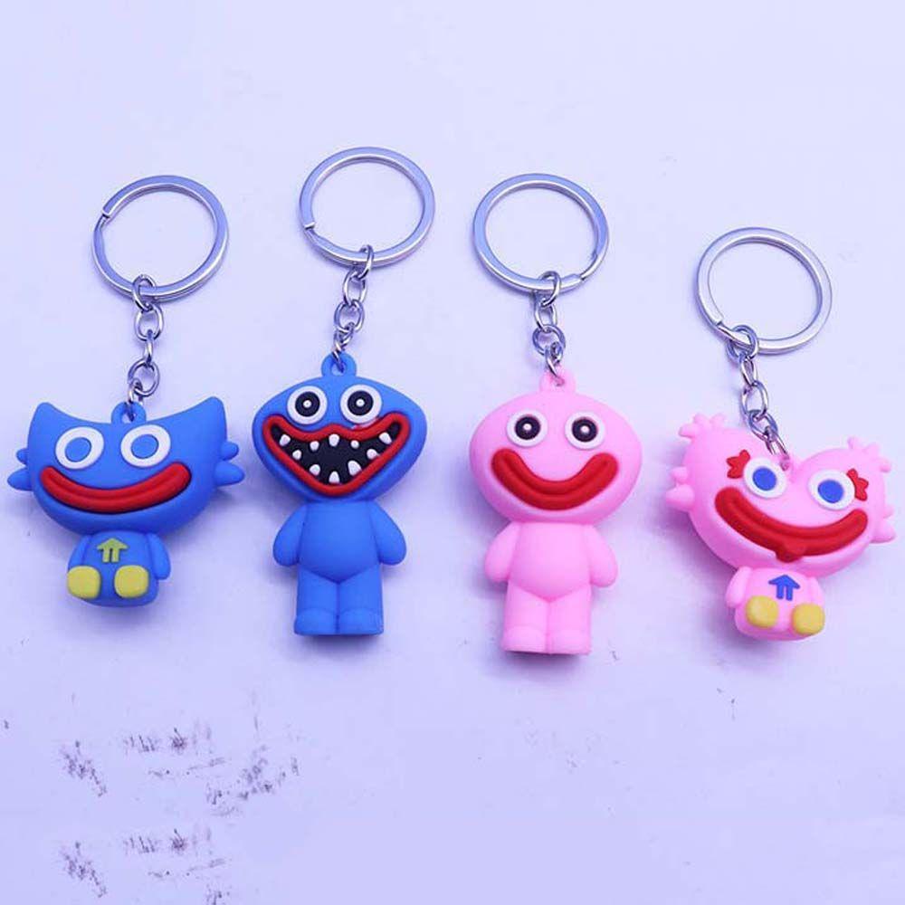 【 ELEGANT 】 Wuggy Gantungan Kunci Huggy Halloween Animasi Peripheral Anime Mainan Action Figure Wuggy Key Ring