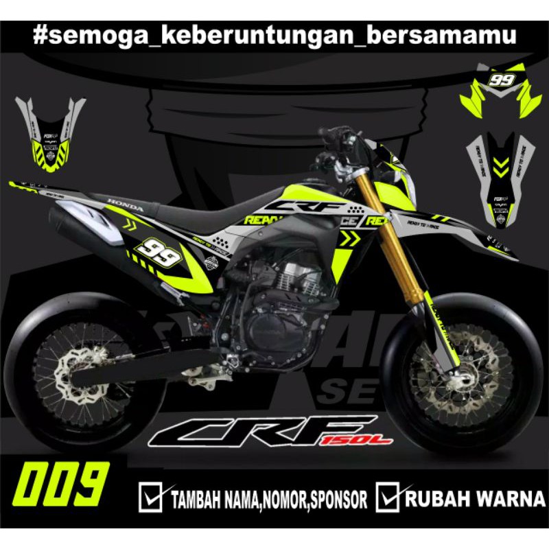 Sticker setiker stiker decal CRF 150 L- (009) minimalis Fullbody-Dekal stiker CRF 150 L Trail