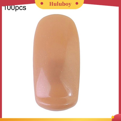 Huluboy Huluboy♡ 100pcs Kuku Palsu Flexible Pengganti Untuk Latihan Manicure