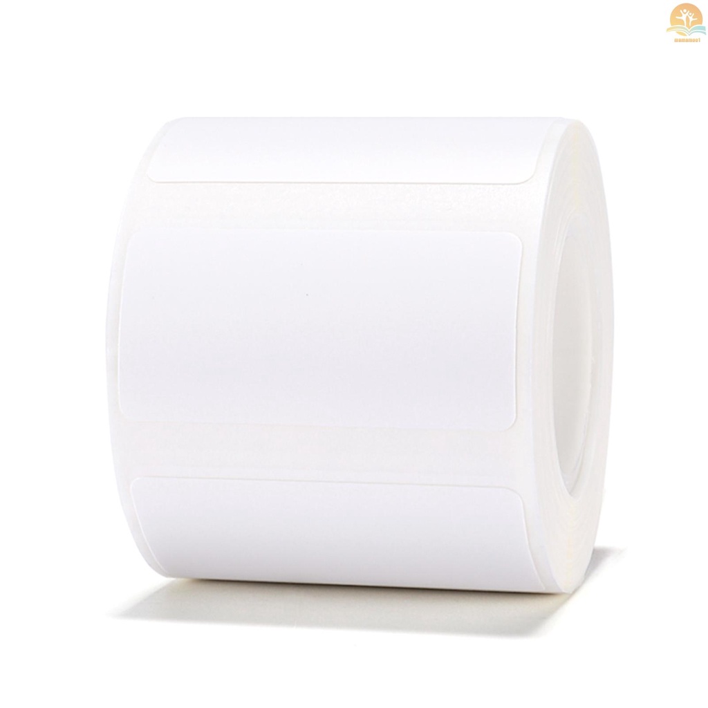 Niimbot White Blank Thermal Printing Paper Roll Barcode Price Size Name Label Paper Waterproof Oil-Proof Tear Resistant 40*20mm 320sheets/roll for B3S/B11 Thermal Printer for Home Organizer Supermarket Warehouse