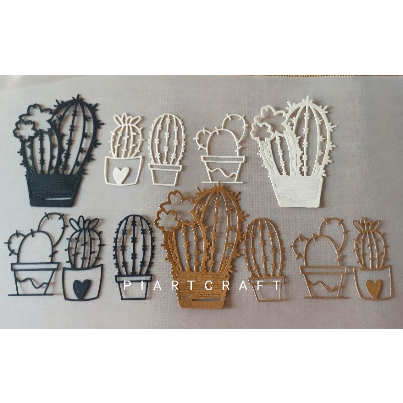 

Label Kaktus - Dies cut / cut dies dekorasi DIY scrapbook/ vintage journal/ dairy