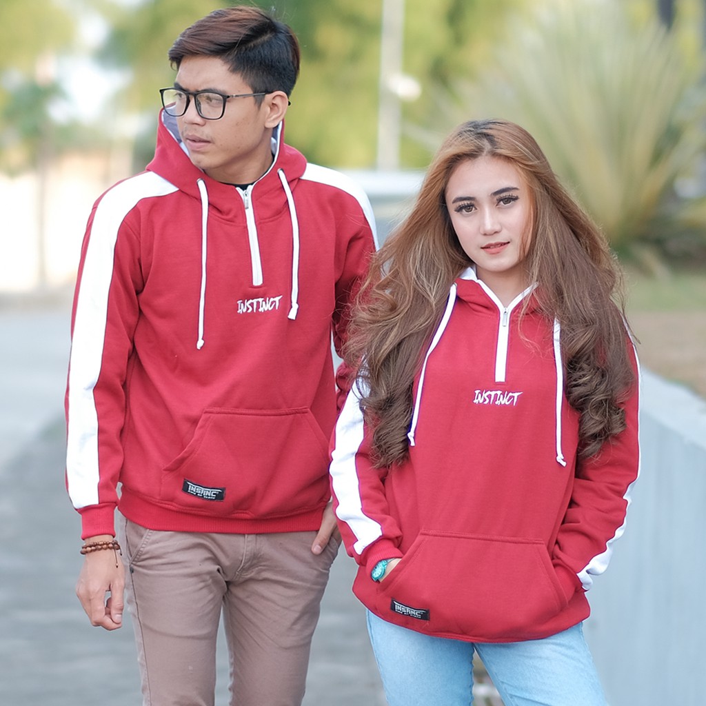 INSTINCT JAKET SWEATER HOODIE  HALF SLETING