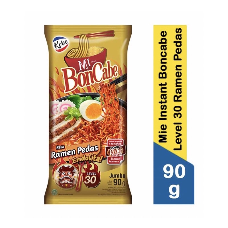 

Mie BonCabe Ramen level 30 jumbo netto 90g