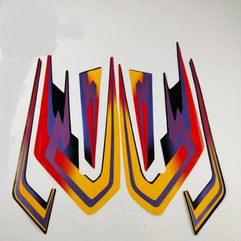 striping lis stiker standar ori Rx s Rx spesial 97 hitam kuning stiker ori RX s Rx spesial 1997