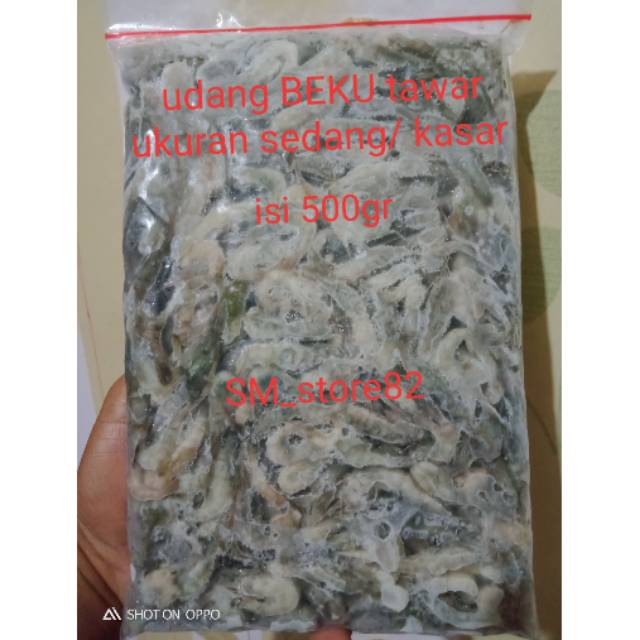 

Udang tawar beku size sedang/kasar utamakan via gojek/grab samday instan