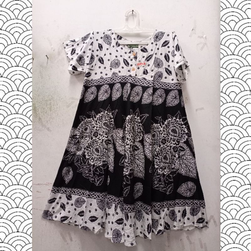 Daster Batik Kekinian Kencana Ungu Model Payung Special Termurah