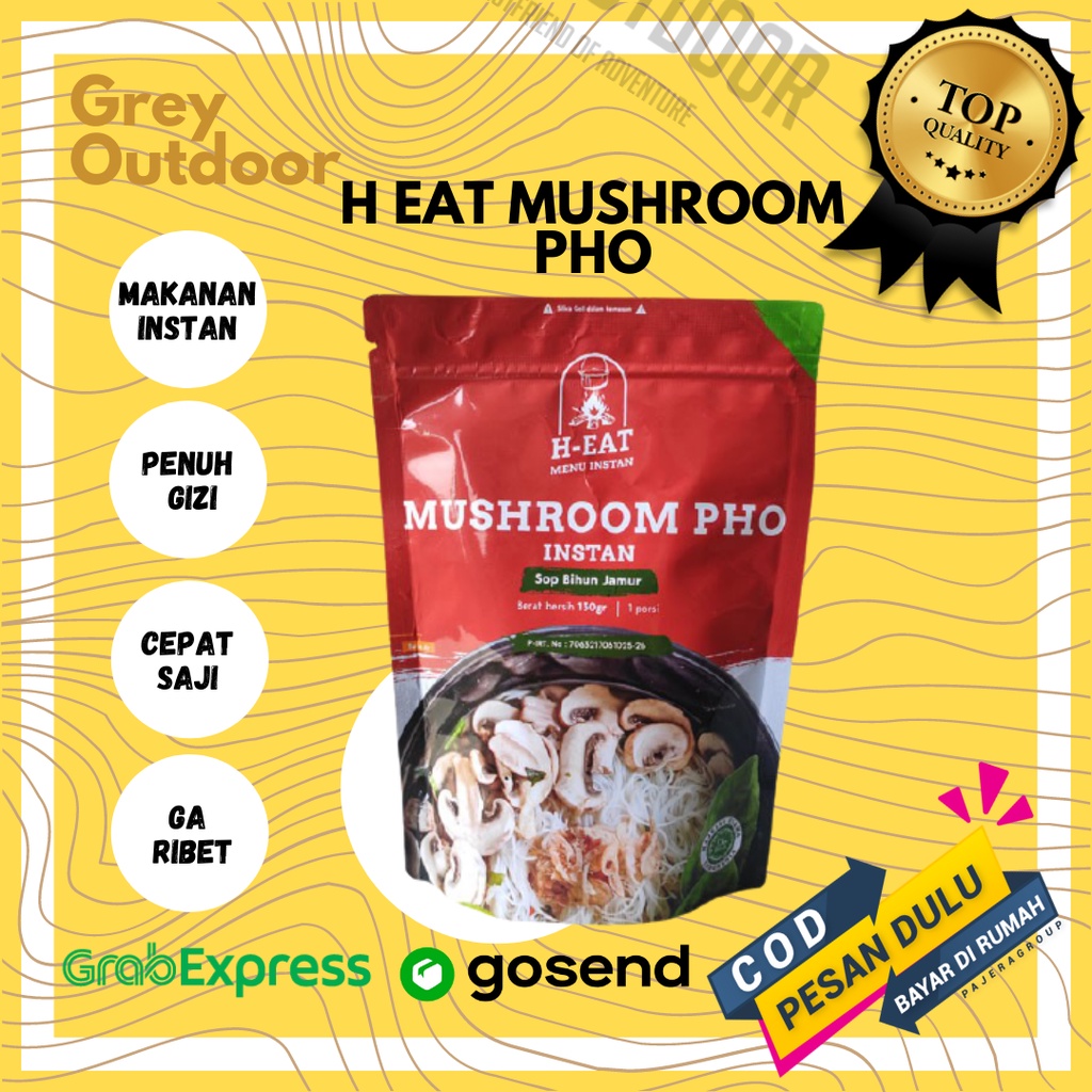 

H-EAT Mushroom Pho Instan Makanan Instan Nasi Instan Ransum