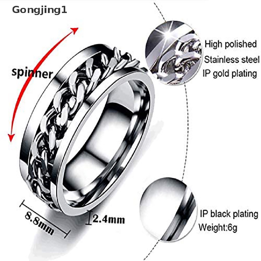 Gongjing1 Cincin Pembuka Botol Bahan Titanium Steel Untuk Pria