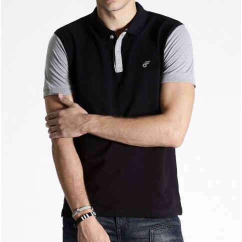 Follback Kaos Polo Shirt Pria Kerah Premium Diamond Black