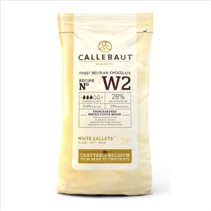 

Callebaut White Couverture 28% 500gr REPACK / Coklat Import Callebaut / White Chocolate Couverture