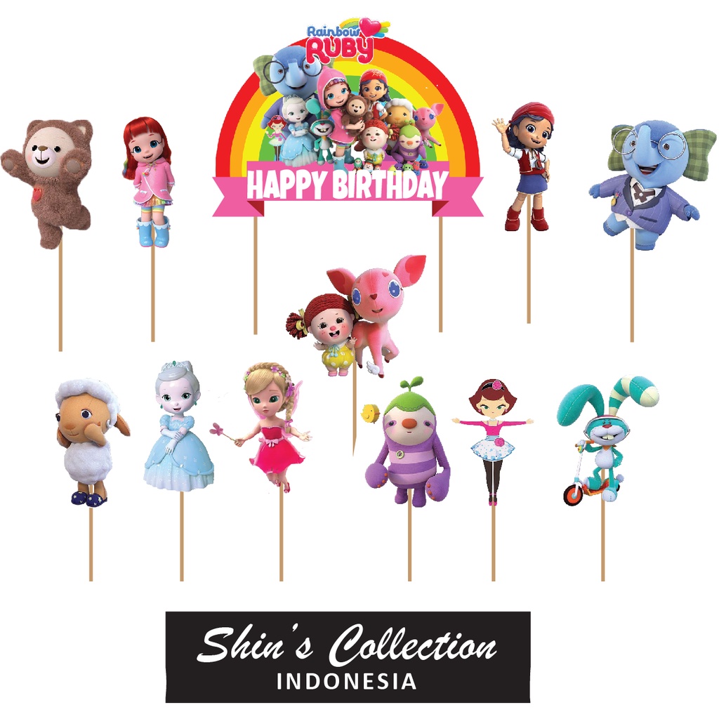 Cake topper Rainbow Ruby and friends NEW