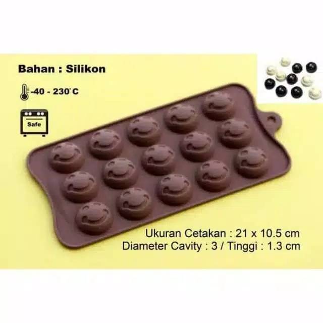 Istana Baking Cetakan Silikon Coklat Smile 15 cav