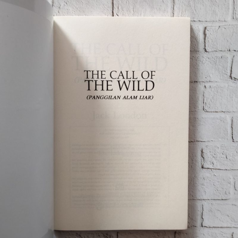 Novel bekas the call of the wild by jack london