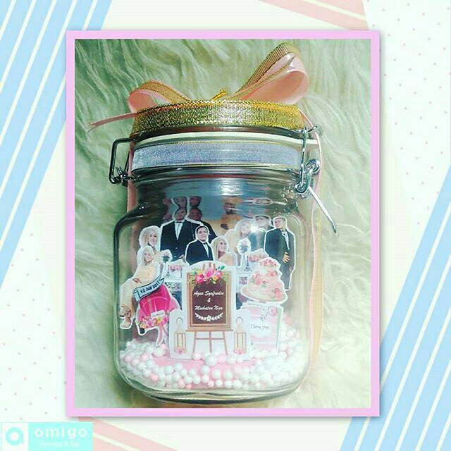 

(KADO UNIK) KADO WEDDING/KADO WISUDA/KADO VALENTINE CUSTOM (PHOTO IN JAR)