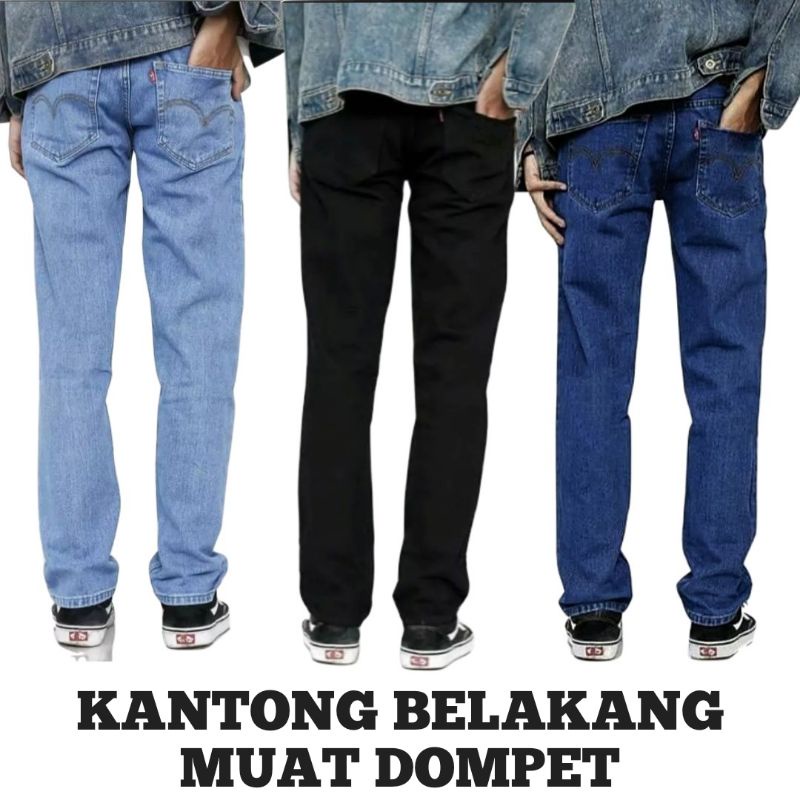 Celana jeans standart / jeans reguler pria - basic Celana panjang- Jeans cowok cowo