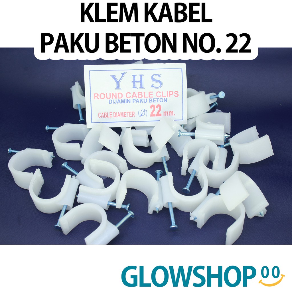 Klem Kabel Paku Beton No 22 / 22mm YHS
