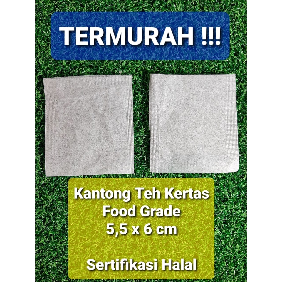 Kantong Teh Celup Kertas Tea Bag Filter Isi 1000 pcs Teh Kantong Kosong Kopi Foodgrade Ukuran 5,6 x 