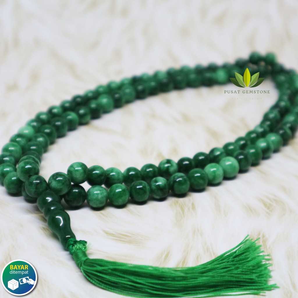 Tasbih batu giok giok Tasbih Batu Giok Burma Asli Natural Murah