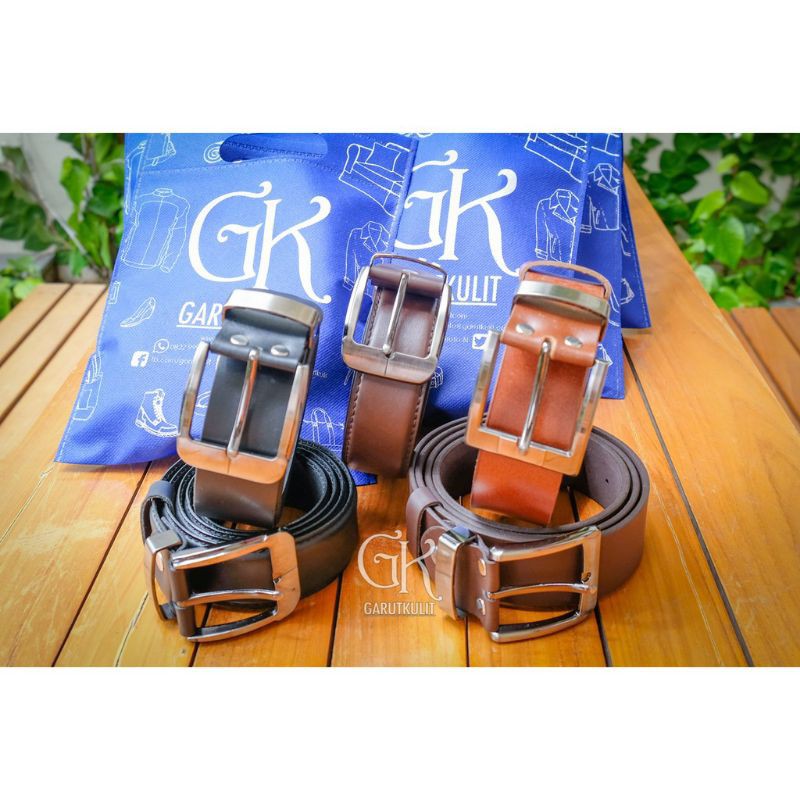 sabuk kulit asli/gesper kulit asli garut