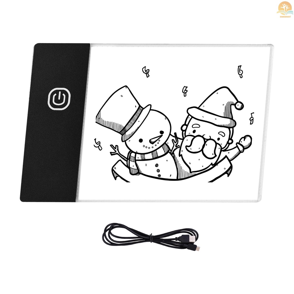 Super Mini LED Light Pad Ultra-thin Light Box USB Powered Dimmable Brightness Artcraft Tracer for Children Students Adults Drawing Tracing Practise Calligraphy Flipbook Flip Books Animation Cartoon Creation