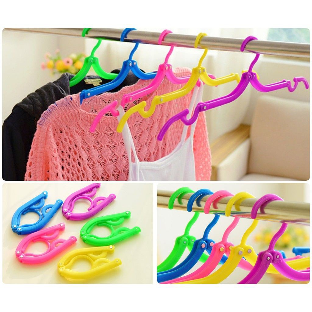 HANGER LIPAT Portable / Gantungan Jemuran Baju Simple Murah Travel Foldable