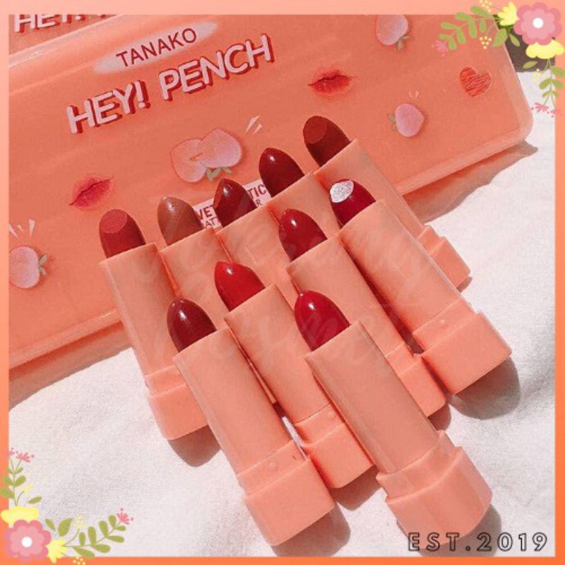 (ECER )TANAKO HEY PENCH LIPSTIK PER PCS / LIPSTIK BESTSELLER TAHAN LAMA / TANAKO SWATCH LIPSTIK
