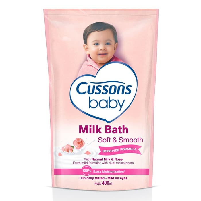 CUSSONS BABY MILK BATH SOFT &amp; SMOOTH REFILL 400ML