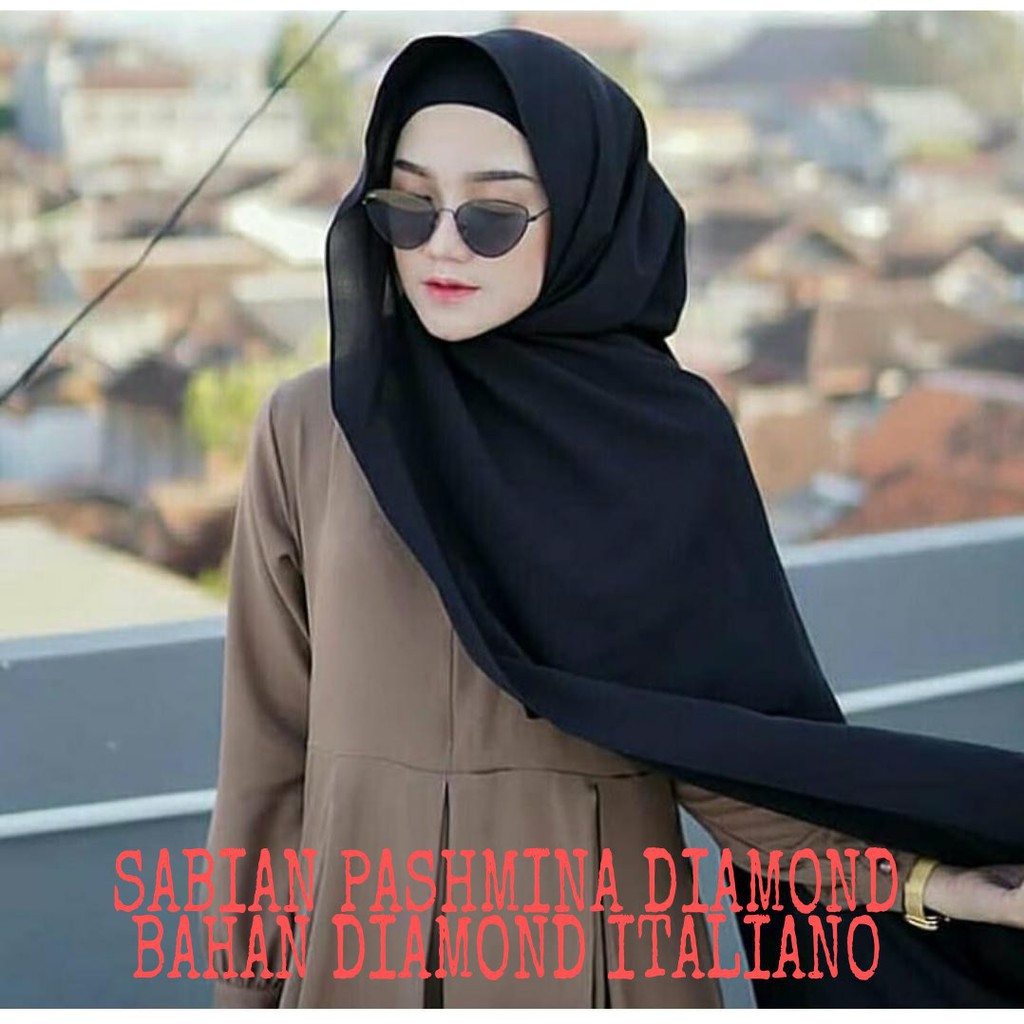 Jilbab Hibab Pashmina Sabyan - PAMINA 175 X 75 - PASMINA DIAMORE CREPE