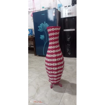 vas bunga rangka besi warna warni rangka besi